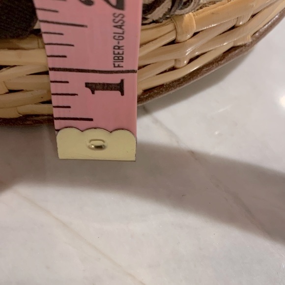 Kate Spade straw wedges with woven leather and grosgrain ribbon size 8 - Picture 7 of 8